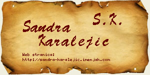 Sandra Karalejić vizit kartica